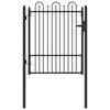 vidaXL Porte de Cl&ocirc;ture DRONTEN 100 x 125 cm m&eacute;tal Noir Verrouillable