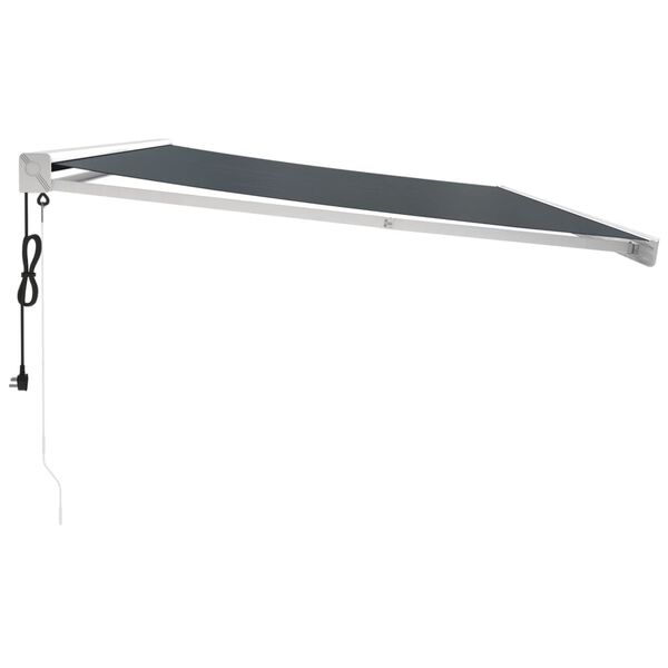 vidaXL Auvent r&eacute;tractable anthracite 4,5x3 m tissu et aluminium