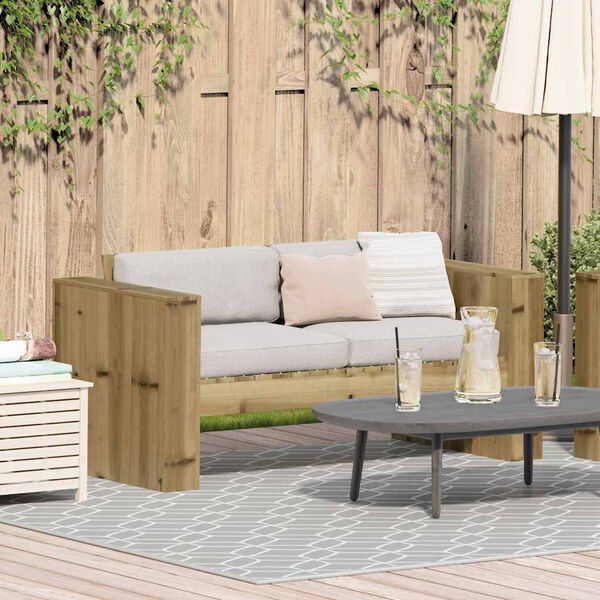 vidaXL Canapé de jardin Vert 134 x 60 x 62 cm Pin massif