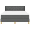 vidaXL Lit &agrave; Ressorts avec matelas Gris fonc&eacute; 140 x 190 cm tissu