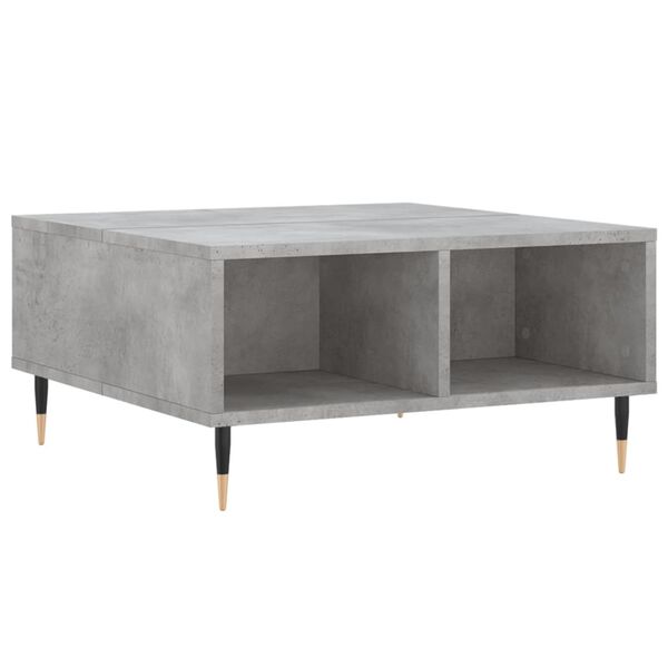 vidaXL Table basse gris b&eacute;ton 60x60x30 cm bois d'ing&eacute;nierie