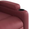 vidaXL Fauteuil inclinable électrique Rouge bordeaux Similicuir