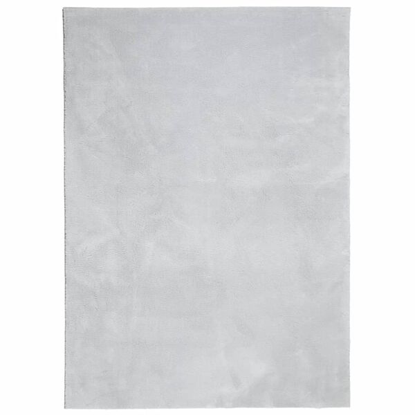 vidaXL Tapis HUARTE &agrave; poils courts doux et lavable gris 140x200 cm