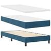 vidaXL Lit &agrave; ressorts avec matelas Bleu fonc&eacute; 90 x 190 cm Velours