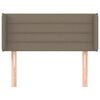 vidaXL T&ecirc;te de lit avec oreilles Taupe 83x16x78/88 cm Tissu