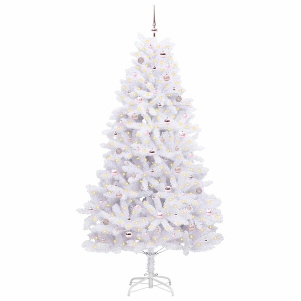 vidaXL Sapin de No&euml;l Artificiel &agrave; Branches Articul&eacute;es Blanc 240 cm