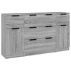 vidaXL Ensemble de buffets 3 pcs Sonoma gris Bois d'ingénierie