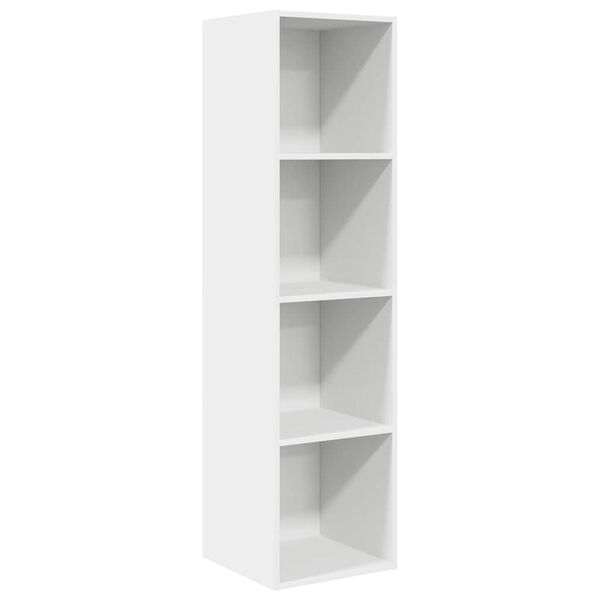 vidaXL Meuble TV mural Blanc 37x37x142,5 cm Bois d’ingénierie