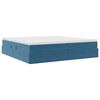 vidaXL Lit avec rangement et matelas Bleu fonc&eacute; 200 x 200 cm Velours