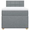 vidaXL Sommier &agrave; lattes de lit avec matelas Gris clair 90x200 cm Tissu