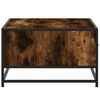 vidaXL Table basse ch&ecirc;ne fum&eacute; 90x57x35 cm bois d'ing&eacute;nierie et m&eacute;tal