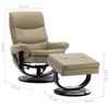 vidaXL Fauteuil massage inclinable cappuccino similicuir bois courb&eacute;