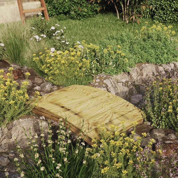 vidaXL Pont de jardin 110x74 cm Bois massif de pin impr&eacute;gn&eacute;