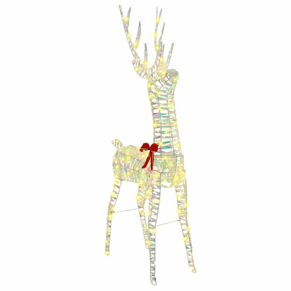 vidaXL Renne 3D avec 140 LED Blanc chaud 128 cm PET