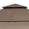 vidaXL Belv&eacute;d&egrave;re et double toits &eacute;tentus 3x3x2,75 m Taupe 180g/m&sup2;