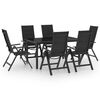 vidaXL Ensemble &agrave; manger de jardin 7 pcs aluminium anthracite