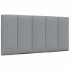 vidaXL Coussin de t&ecirc;te de lit Hanko gris clair 100 cm tissu