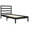 vidaXL Cadre de lit sans matelas noir 75x190 cm bois massif