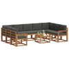 vidaXL Ensemble de canap&eacute;s d'ext&eacute;rieur 10 pcs Naturel et Anthracite
