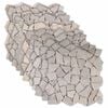 vidaXL Carreaux Mosa&iuml;ques Cr&egrave;me 30 x 30 cm Marbre