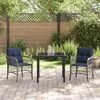 vidaXL Ensemble de salle &agrave; manger pour jardin 3 pcs Gris et Noir Rotin