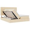 vidaXL Lit de Rangement Cr&egrave;me 200 x 200 cm Cuir synth&eacute;tique