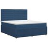 vidaXL Lit boxspring avec matelas Bleu 140 x 200 cm Tissu