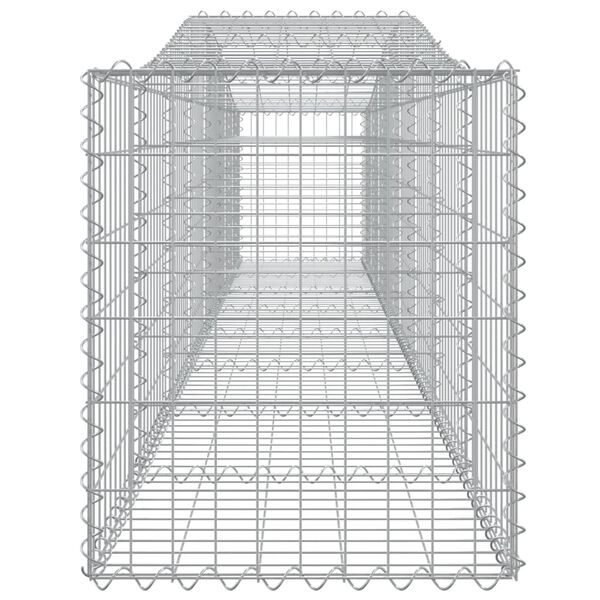 vidaXL Panier de gabions arqué 400x50x60/80 cm Fer galvanisé