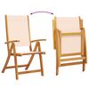 vidaXL Chaises pliables de jardin lot de 6 bois d'acacia et textilène