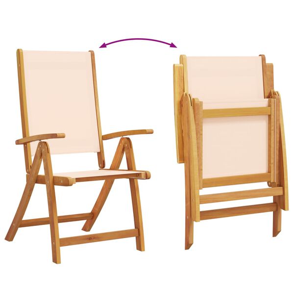vidaXL Chaises pliables de jardin lot de 6 bois d'acacia et textilène
