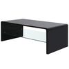 vidaXL Table basse brillante Noir