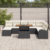 vidaXL Ensemble de canap&eacute; de jardin 9 pcs Noir Poly rotin