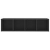 vidaXL Meubles TV 2 pcs Gris 142,5x35x36,5 cm Bois d'ingénierie