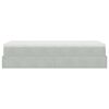 vidaXL Cadre de lit ottoman et matelas gris clair 90x200 cm velours