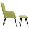 vidaXL Chaise de relaxation avec tabouret Vert Tissu