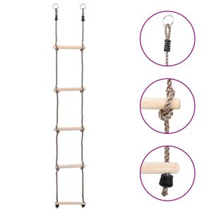 vidaXL &Eacute;chelle &agrave; 5 &eacute;chelons 210 cm Bois de pin massif