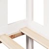 vidaXL Lit de jour et tiroirs sans matelas blanc 90x200 cm bois massif