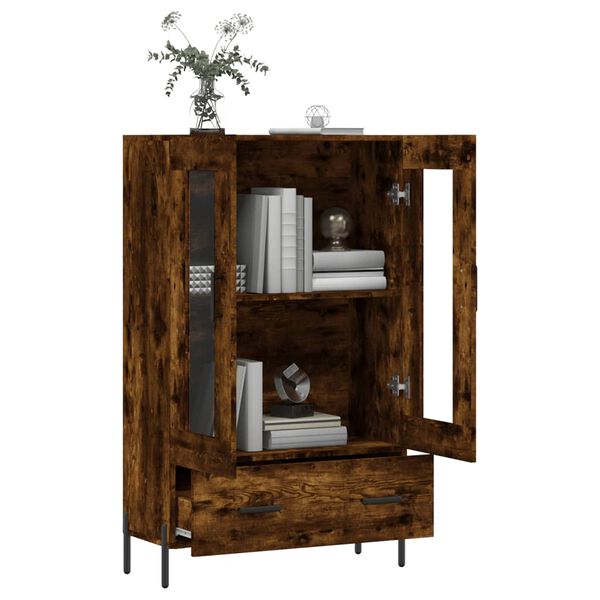 vidaXL Buffet haut ch&ecirc;ne fum&eacute; 69,5x31x115 cm bois d'ing&eacute;nierie