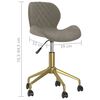 vidaXL Chaise pivotante de bureau Gris clair Velours