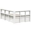 vidaXL Lit bibliothèque sans matelas blanc 140x190 cm bois pin massif