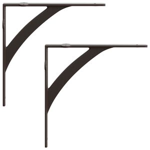 vidaXL Supports d'&eacute;tag&egrave;re murale 2 pc Marron ancien 10 x 10 x 3 cm