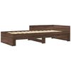 vidaXL Cadre de lit sans matelas ch&ecirc;ne marron 90x190cm bois ing&eacute;nierie