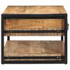 vidaXL Table basse 90x50x38 cm bois de manguier massif brut