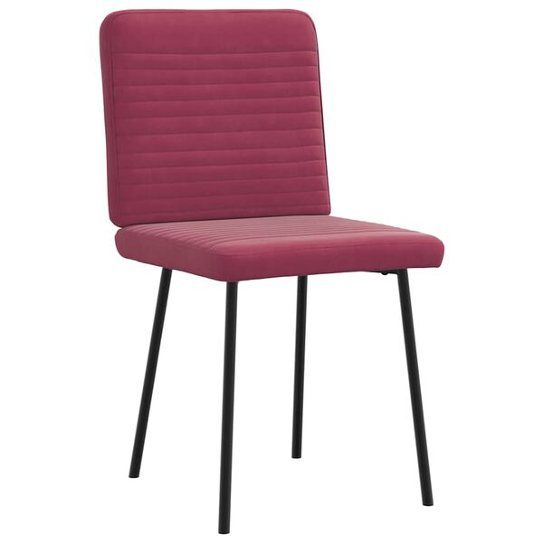 vidaXL Chaises &agrave; manger lot de 6 rouge bordeaux velours