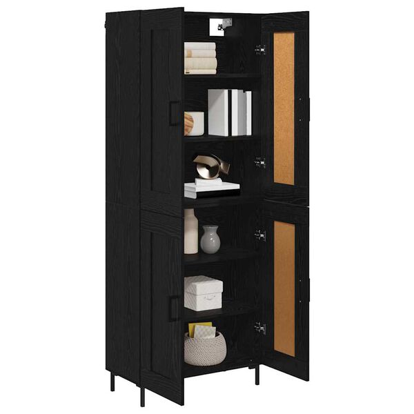 vidaXL Haut Armoire 2 pcs Ch&ecirc;ne noir Bois d'ing&eacute;nierie