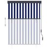 vidaXL Store roulant d'ext&eacute;rieur 120x250 cm Bleu et blanc
