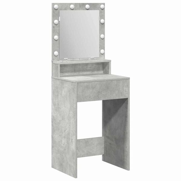 vidaXL Table de Toilette Gris béton 50 x 41 x 135 cm Bois d'ingénierie
