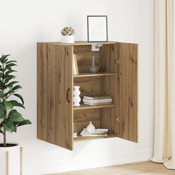 vidaXL Meuble mural Montage mural Ch&ecirc;ne artisanal 69,5 x 34 x 90 cm