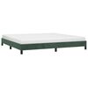 vidaXL Cadre de lit sans matelas vert fonc&eacute; 200x200 cm velours