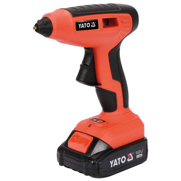 YATO Pistolet &agrave; colle &agrave; haut d&eacute;bit avec batterie Li-Ion 1,5Ah 11mm 18V